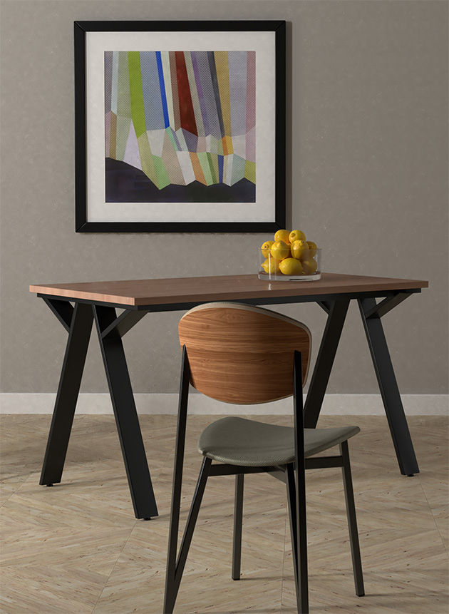Table ou Demie Table Wasabi hauteur 72 cm largeur 70 cm avec vérin de réglage