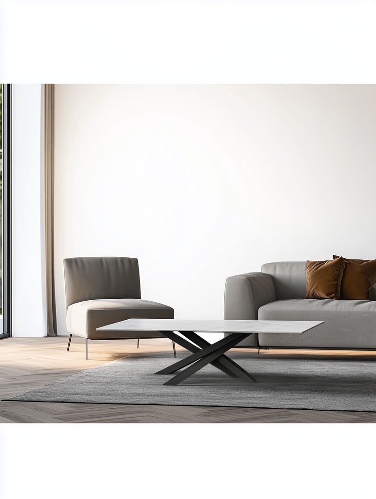 ZOÉ. Table basse avec vérins de réglage (+/- 5mm)