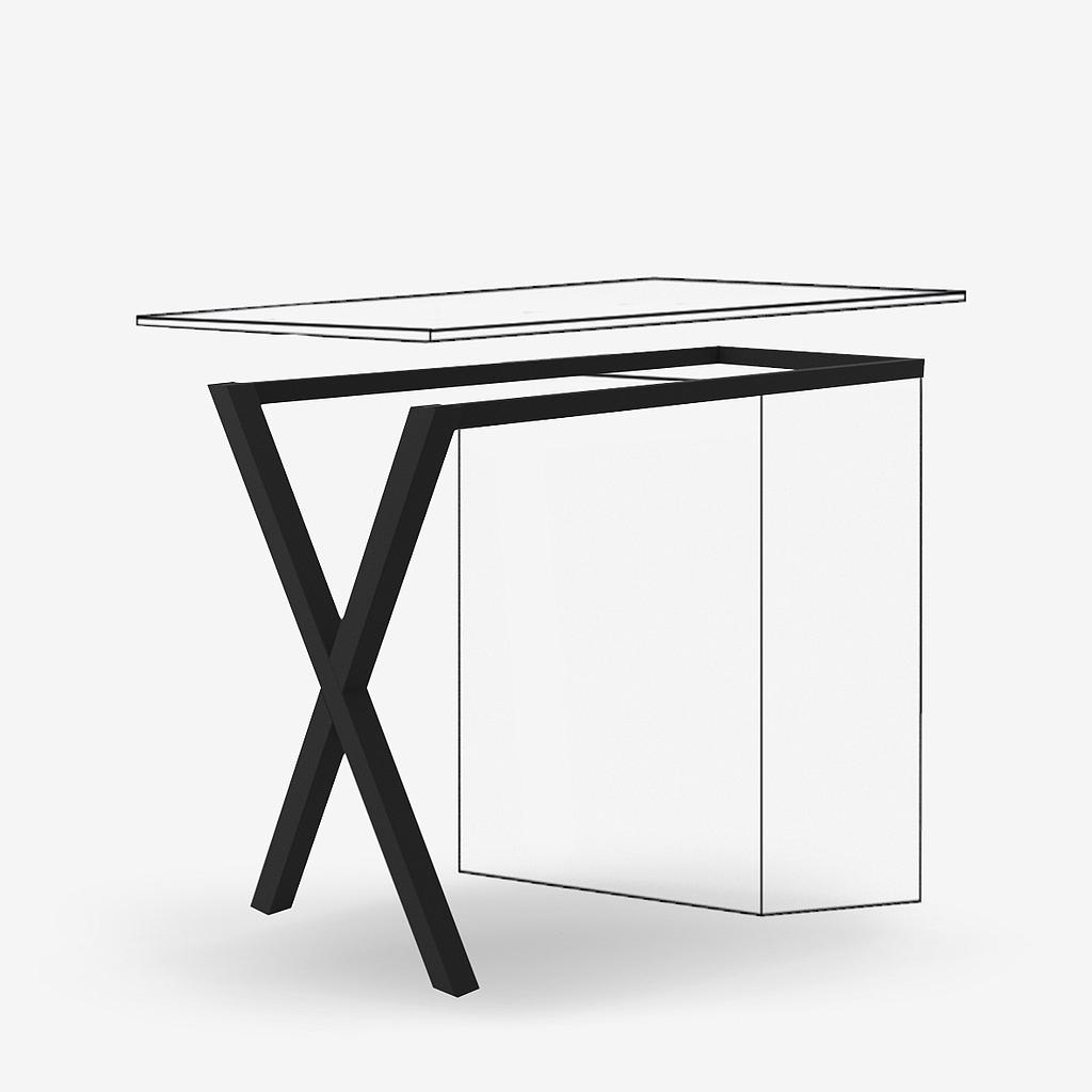 X. Incliné - Demi table sur Mesure