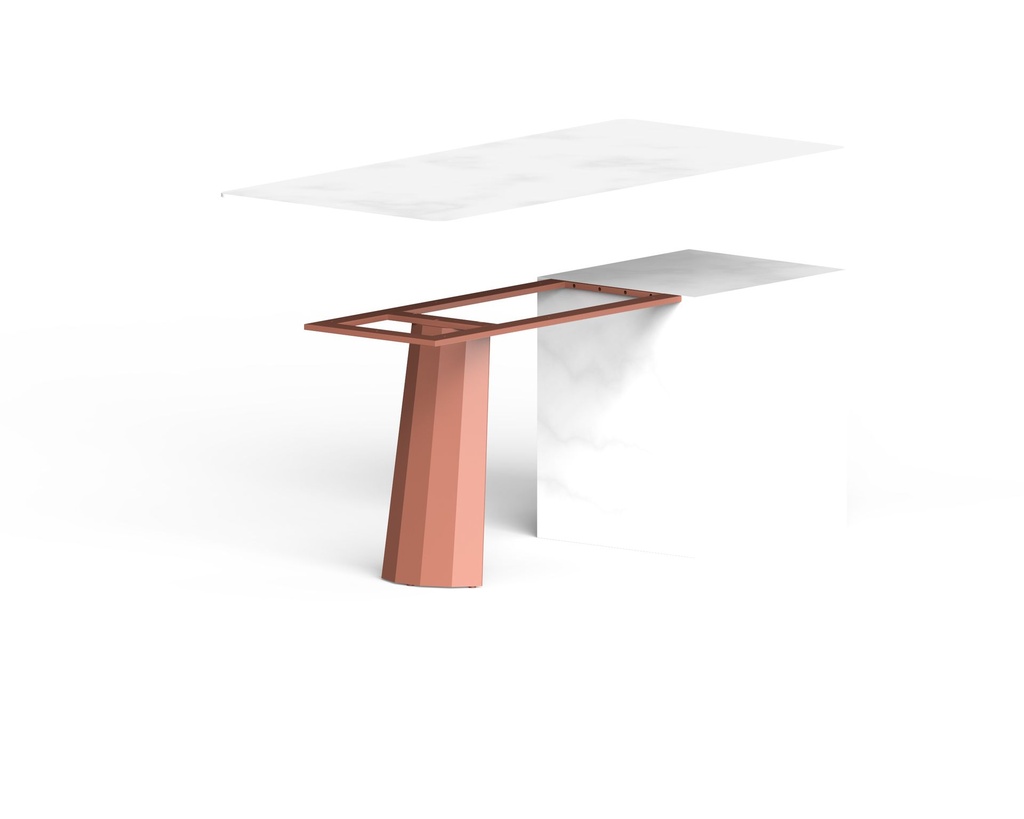 COMÈTE. Demi table avec vérins de réglage (+5mm)