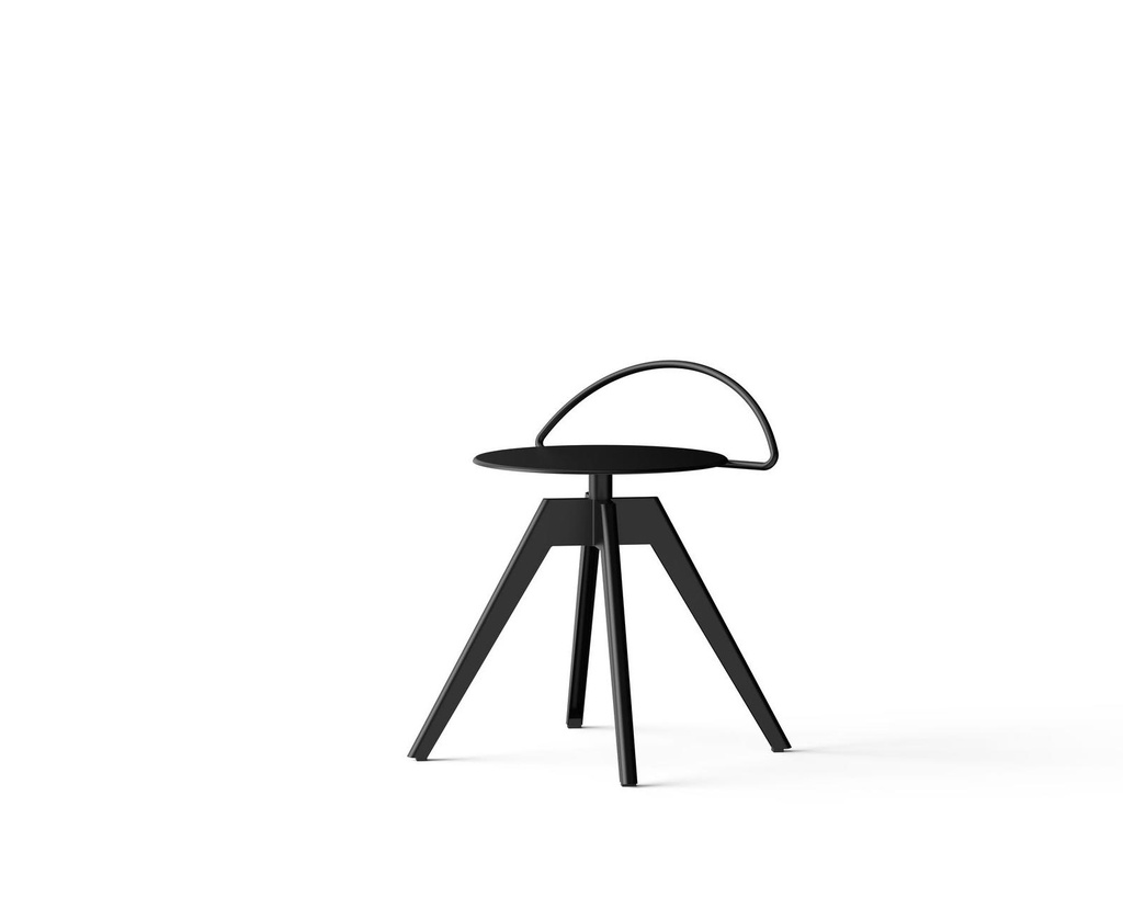 WILD. Tabouret bas pivotant assise métal
