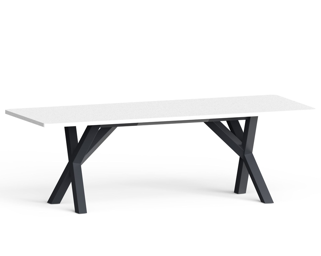 X. Table sur mesure avec vérins de réglage (+/- 5mm) - Pieds inclinés