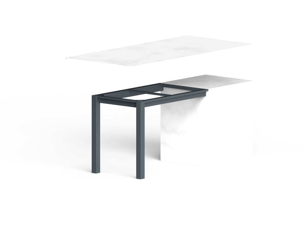 UDINE. Demi table sur mesure - Pieds en tube de 70*70mm
