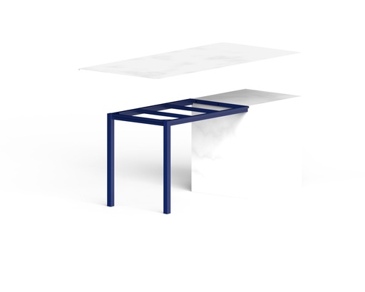 URANE. Demi table sur Mesure-Pieds 50*50 dimensions L<360 et l<115