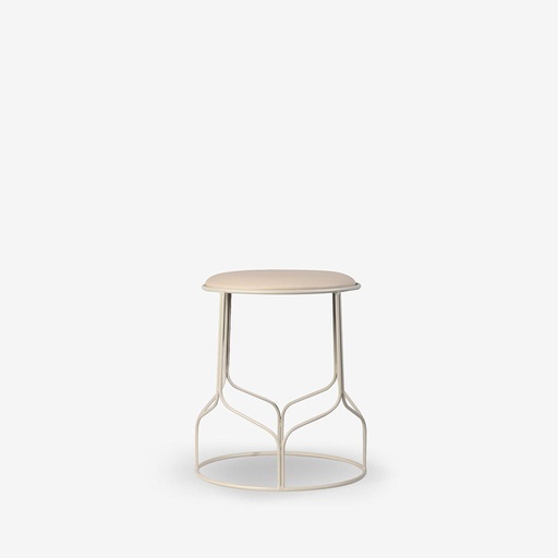 VIRGULE. Tabouret bas assise tapissée